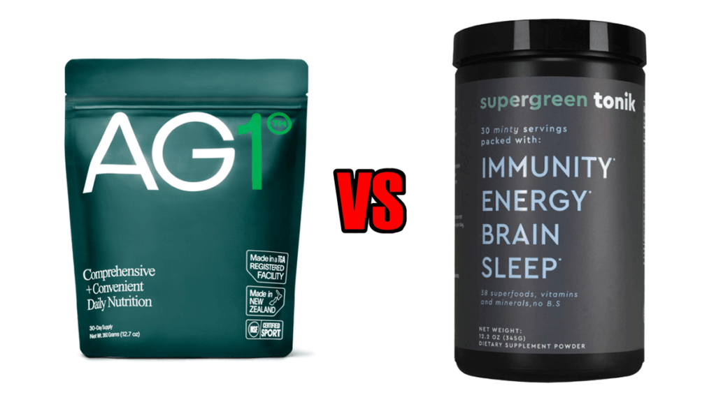 Athletic Greens vs SuperGreen Tonik Comparison Results Review