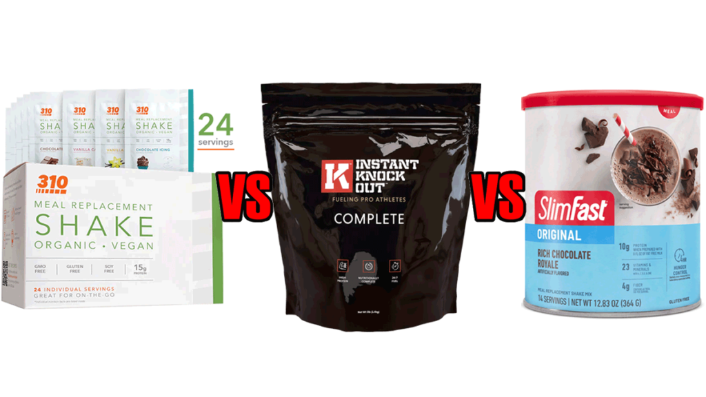 310 Shake vs Instant Knockout Complete vs Slim Fast Shake Comparison Results Review