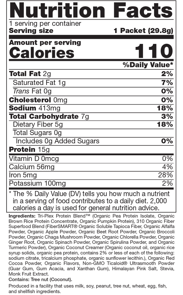 310 Shakes Ingredients