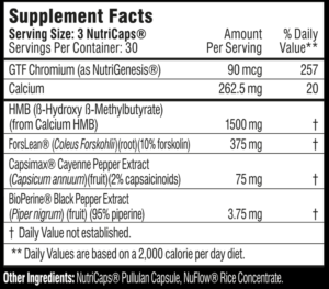 Burn Lab Pro Ingredients