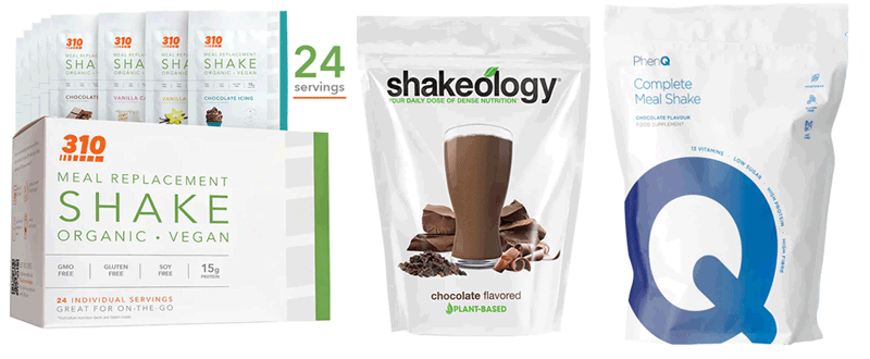 Comparison of 310 Shake, Shakeology & PhenQ Complete Meal Shake