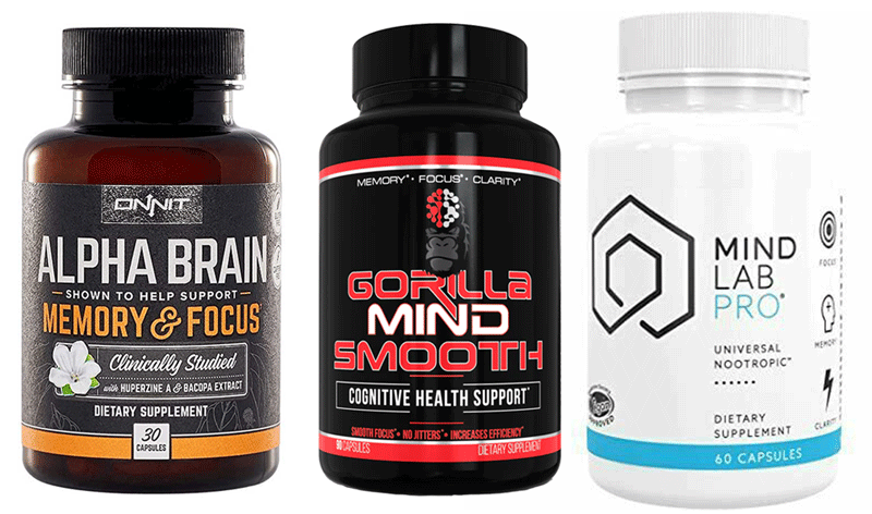 Comparison of Alpha Brain, Gorilla Mind Smooth & Mind Lab Pro