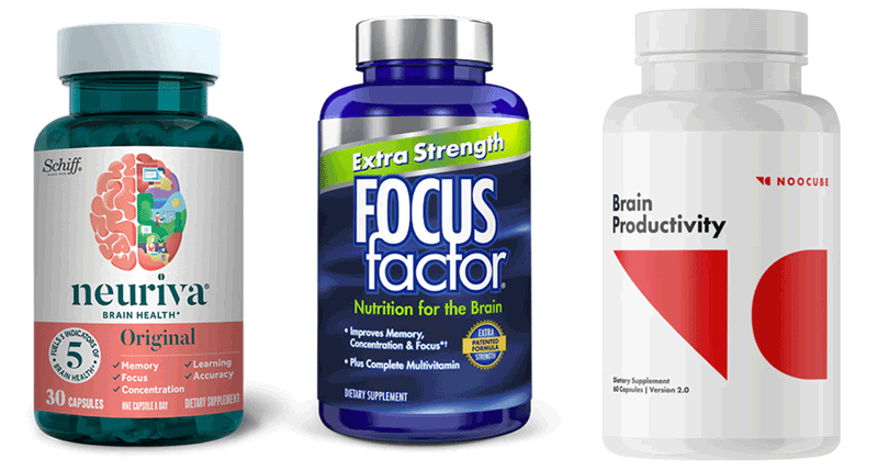 Comparison of Neuriva, Focus Factor & Noocube Brain Productivity