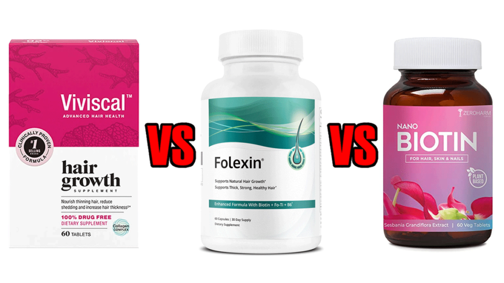 Viviscal vs Folexin vs Biotin Comparison Results Review