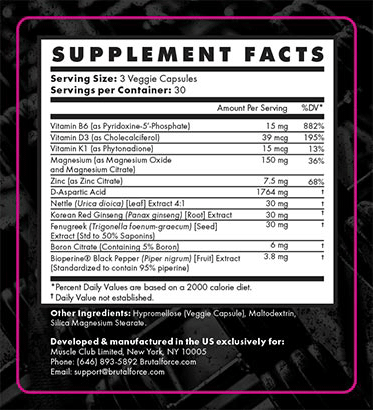 OstaBulk Ingredients