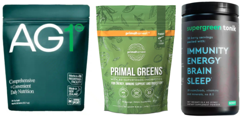 Comparison of Athletic Greens, Primal Greens & SuperGreen Tonik