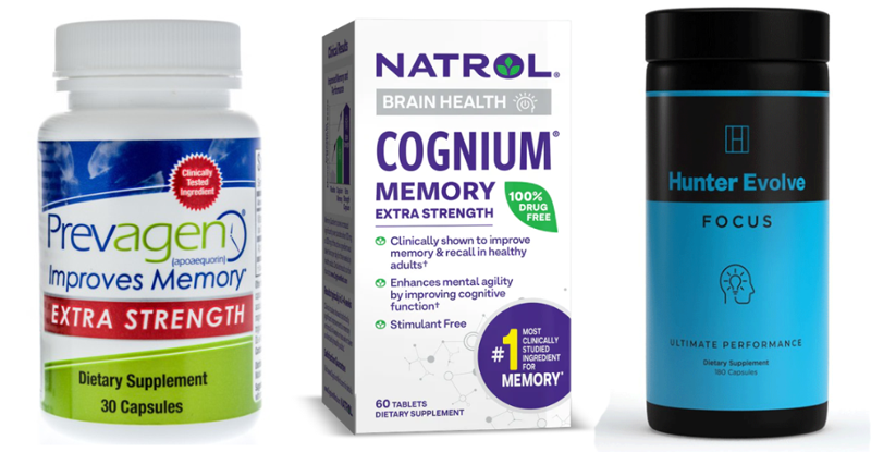 Comparison of Prevagen Extra Strength, Cognium & Hunter Focus