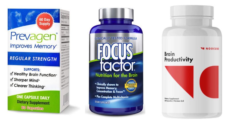 Comparison of Prevagen, Focus Factor & NooCube