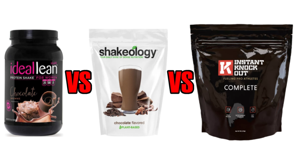 Ideal-Lean vs Shakeology vs Instant Knockout Complete Comparison Results Review