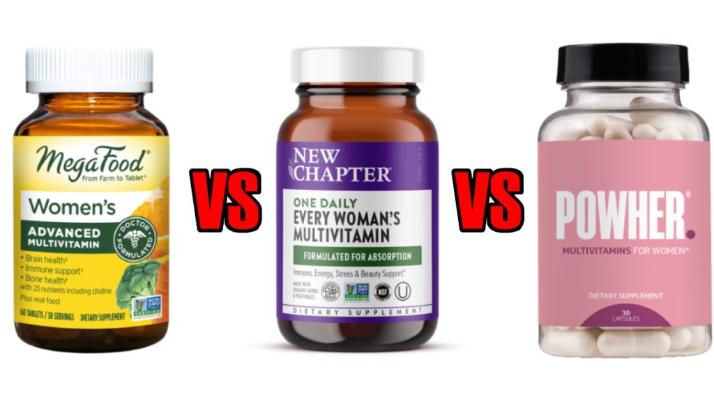 MegaFood vs New Chapter vs Powher Multivitamins Comparison Results Review