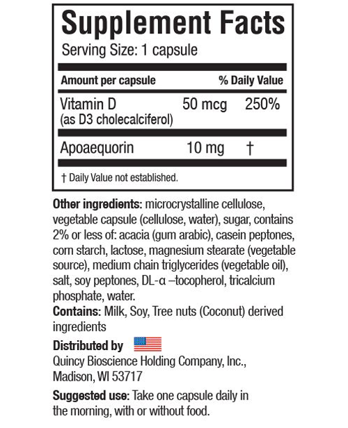 Prevagen Regular Strength Ingredients