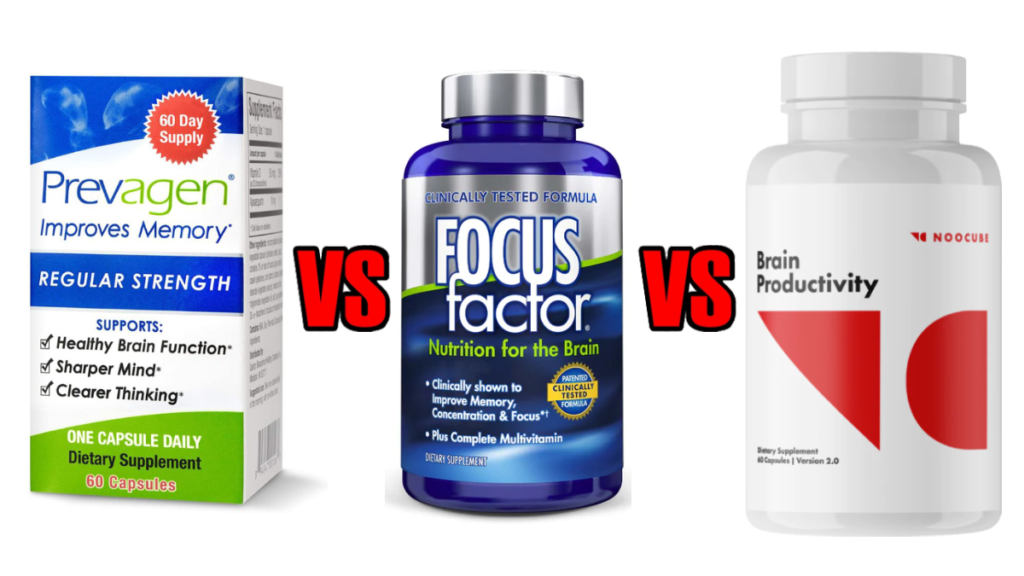 Prevagen vs Focus Factor vs NooCube Comparison Results Review