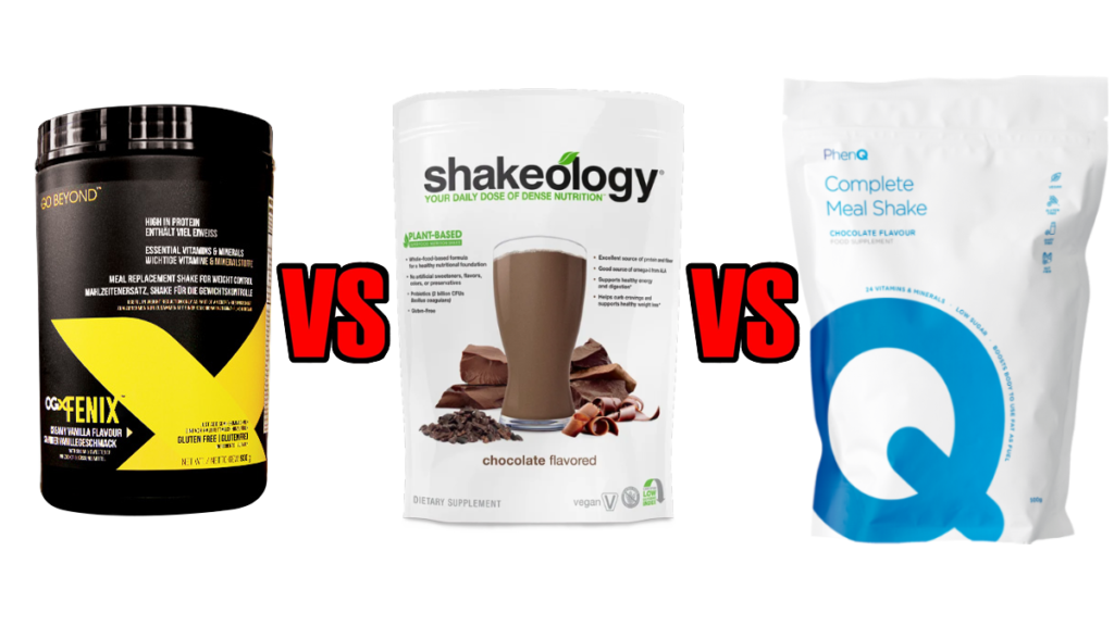 OGX Fenix vs Shakeology vs PhenQ Meal Shake Comparison Results Review