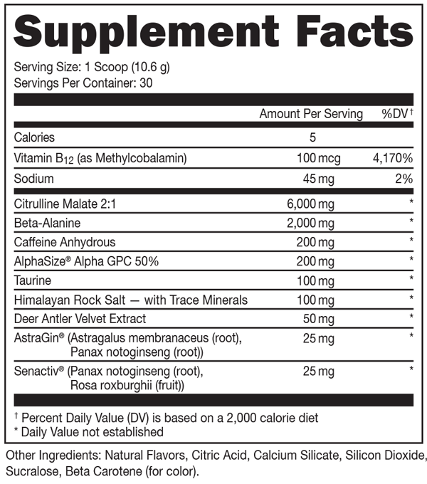 Bucked-Up Ingredients