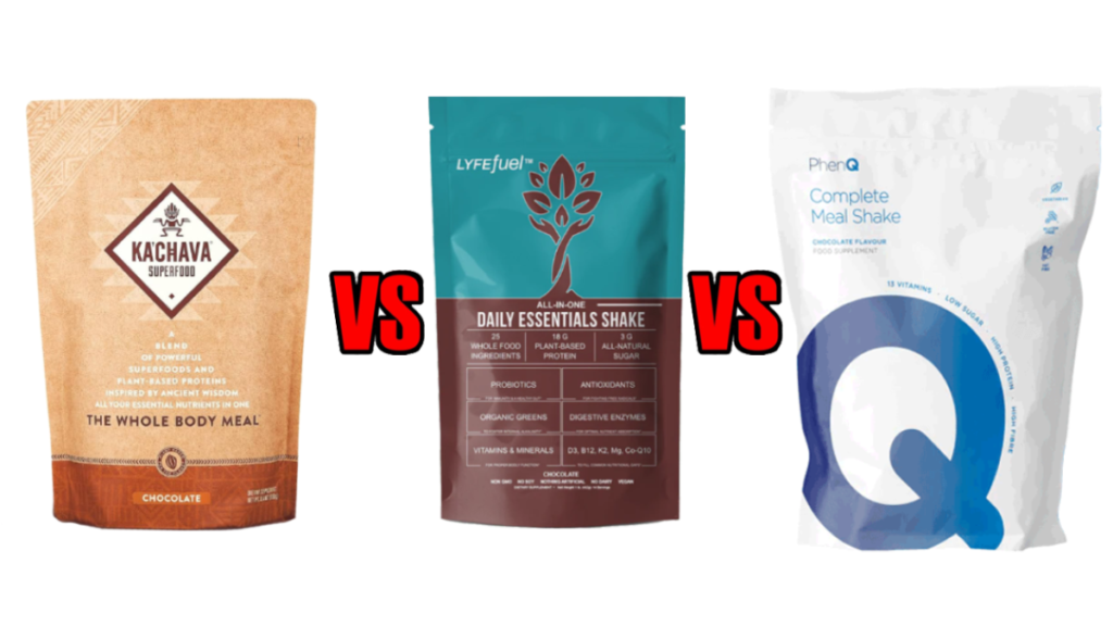 Ka-Chava vs Lyfe Fuel vs PhenQ Meal Shake Comparison Results Review