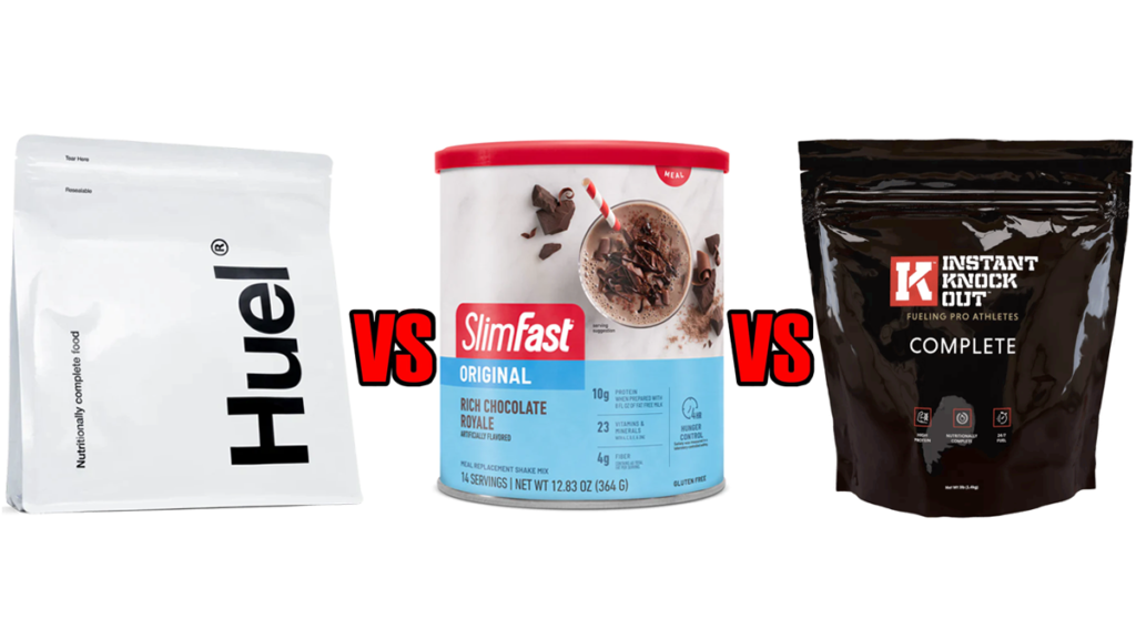 Huel vs SlimFast vs Instant Knockout Complete Comparison Results Review